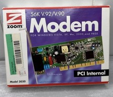 Zoom Model 3030 Data Fax Dial-Up 56K V.92 Internal USB Modem Open Box picture