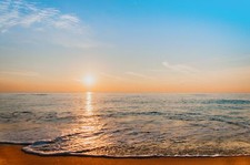 Landscape tropical beach sun Custom Gaming Mat Desk picture