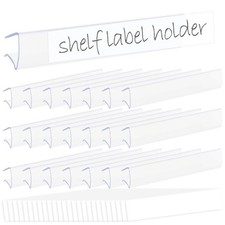30 PCS Clear Plastic Shelf Label Holder Clip Sign 0.95x5.9 Inch Wood Wire picture