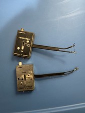 Lot of 2 Vintage Atari 2600 TV Game RF Switch Boxes VHF Metal Computer TV picture