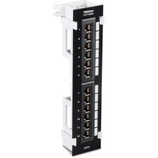 TRENDnet 12Port Cat6 Unshielded Patch Panel TCP12C6V Wall Mount Black picture