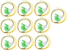 6 Strand Singlemode 9/125 SC APC Fiber Pigtail 3M 10 Pack for Splice Fiber Optic picture