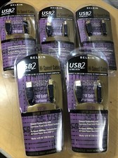 Lot of 5 - Belkin Gold Series High-Speed USB 2.0 Cable 10 ft (5559) picture