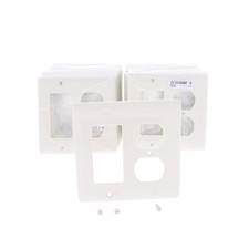 Hubbell NP826OW Office White 2-Gang Duplex Decorator Unbreakable Wallplate 25pcs picture