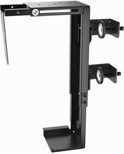 VIVO Adjustable Clamp-on Desk Leg PC Mount, Under Desk PC Mount, Computer Case C picture