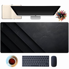 Black Stone Mouse Pad – Extra Large Desk Mat for Keyboard and Mouse | Minimal... picture