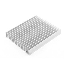 120mm x 100mm x 18mm Aluminum Slotted Cooling Fin Heatsink Silver Tone picture