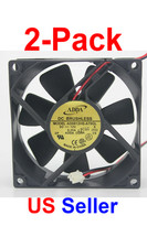 AD0812HS-A70GL 12V 2-PIN Connector 80mm x 80 mm x 25mm Case Power Supply Fan 2X picture