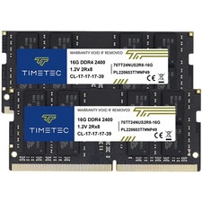 Timetec 32GB KIT2x16GB DDR4 2400MHz PC4-19200 Non-ECC Unbuffered 1.2V CL17 2R... picture
