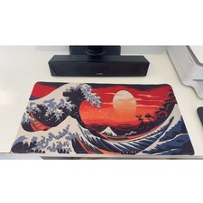 Great Wave Red Sun Gaming Mouse Pad 23.6