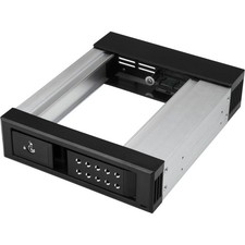 StarTech 5.25 to 3.5 Hard Drive Hot Swap Bay - Trayless - Aluminum - For 3.5