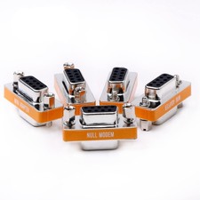 5 PCS DB9 Null Modem Female To Female Slimline Data Transfer Serial Adapter picture