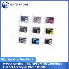 9-Pack Original T157 EPSON Ink Cartridges Full Set For Stylus Photo R3000 picture