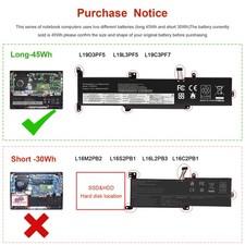 45Wh L19C3PF7 L19L3PF5 L19D3PF5 Battery for Lenovo IdeaPad 3-14ADA05 3-14ARE05 picture