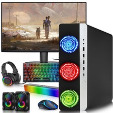 HP 800 G3 RGB Gaming PC i5 6th 32GB 1TB SSD 500GB HDD 24