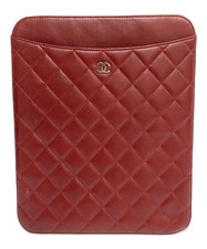 CHANEL Matelasse iPad Case Burgundy 21.5cm Pre-Owned picture