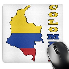 3dRose, Colombian flag in the map and letters of Colombia, Mouse Pad picture