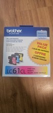 Brother LC61CL Ink Cartridges Three Pack CYAN MAGENTA YELLOW  Exp 5/2015 NEW picture