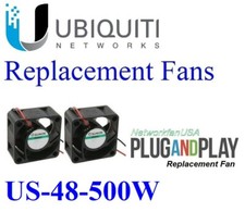 Pack of 2x quiet replacement fans for UniFi Switch US-48-500W PoE+ low noise picture