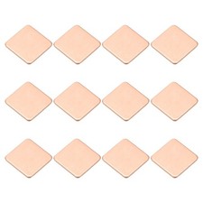 12 Pcs Heatsink Copper Pad Shim IC Chipset GPU Thermal Heatsink (15x15x1mm) picture