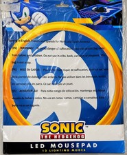 SONIC THE HEDGEHOG LED MOUSEPAD- 12 Lighting Modes - SEGA - 13 X 10 Inches picture