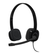 Logitech H151 Wired On the Ear Stereo Headset - Black picture
