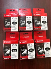 Genuine Canon BC-02 Sealed OEM Black Ink Cartridge - NEW - (Pack of 6) picture