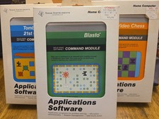 Vintage Texas Instrument Home Computer Video Games In Original Packaging. picture