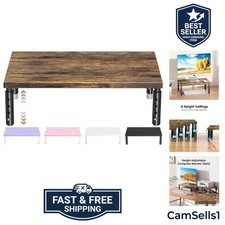 Adjustable Wood Riser, Office Desk Organizer and Accessories for Monitor, Lap... picture