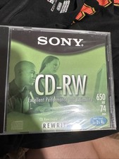 Sony CD-RW CD ReWritable for High Speed Drive 650 MB CD-RW650 Sealed Brand New picture