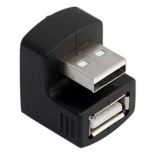 CY Up Angled USB 2.0 Adapter A Male to Female Extension 90 180 360 Degree Black picture