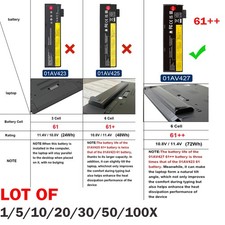 ❤️LOT 61++ Battery 01AV427 For Lenovo ThinkPad T470 T480 T570 T580 01AV492 72WH picture