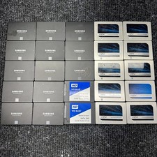 LOT OF 25 250GB Internal SSD SATA 2.5” Inch 83%+ Good Health TESTED Mixed *READ* picture