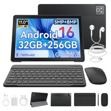 2026 Android 16 Tablet 11 Inch 32GB RAM 256GB ROM Widevine L1 WiFi 5/8MP Camera picture