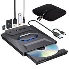 7 In 1 External CD/DVD Drive USB 3.0/TypeC Hub SD Reader +/RW Burner picture