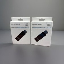 2 Pack Of Monoprice DisplayPort Male to HDMI Female Adapter | Passive Adapter picture