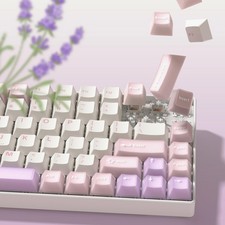 Pink Jelly PBT Keycaps 127 Keys Translucent Jade Cherry Profile MX Gaming picture