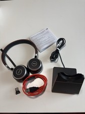 Jabra Evolve 65 Wireless Headset HSC018W Charging Station DIV010 Adpater END060W picture