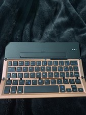 Geyes Rose Gold Metal Keyboard Folio Case with Integrated Stand picture