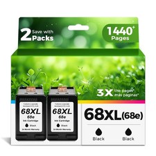 Ankink Black 2 Pack Replacement for HP 68 XL Ink Cartridges picture