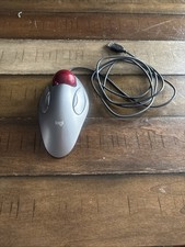 Logitech T-BC21 USB Wired Optical Trackman Red Marble Mouse Trackball Tested picture