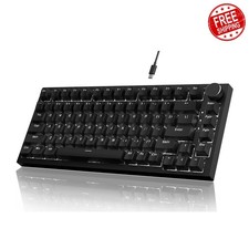 AJAZZ AK820 Mechanical Keyboard Black Red Switches 75% Hot Swappable Type-C Knob picture