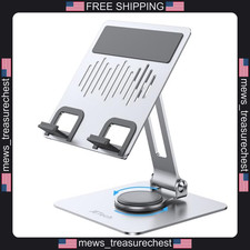 Tablet Stand Swivel Holder for 4-13 inch Devices, Silver picture