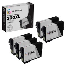 LD 5PK Replacements for Epson 200 HY Ink Black 200XL T200XL120 XP-400 XP-410 picture