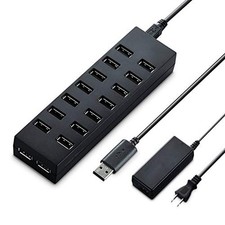 Elecom USB Hub 16 ports U2H-Z16SBK blackNEW picture