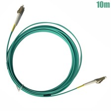 10M LC/LC OM4 50/125 Type Multi-Mode Fiber Optic Optical Patch Cable 10GB Aqua  picture
