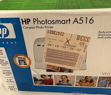 HP Photosmart A516 Compact Photo Printer New Open Box - NO INK Included picture