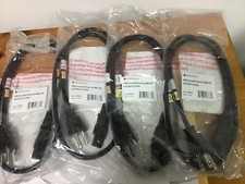 Qty (4) Monoprice 7687 Power Cords, NEMA 5-15P to IEC 60320, 18AWG, 10A/1250, 3' picture