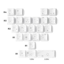 XVX 21-Key Butterfly Keycaps OEM Profile IMD Shine-Through Decorative Keycap Set picture