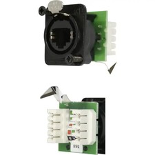 Neutrik NE8FDV-YK-B RJ45 EtherCon® D Series Data Connector Straight Outlet picture